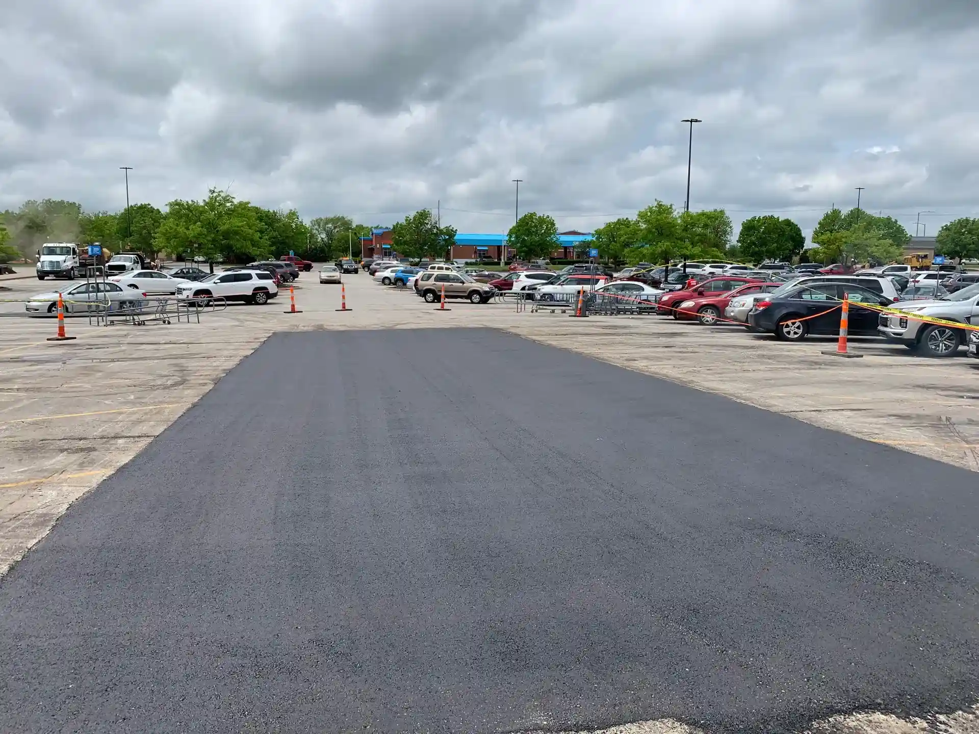 Asphalt Overlays on a commercial lot in Independence, MO