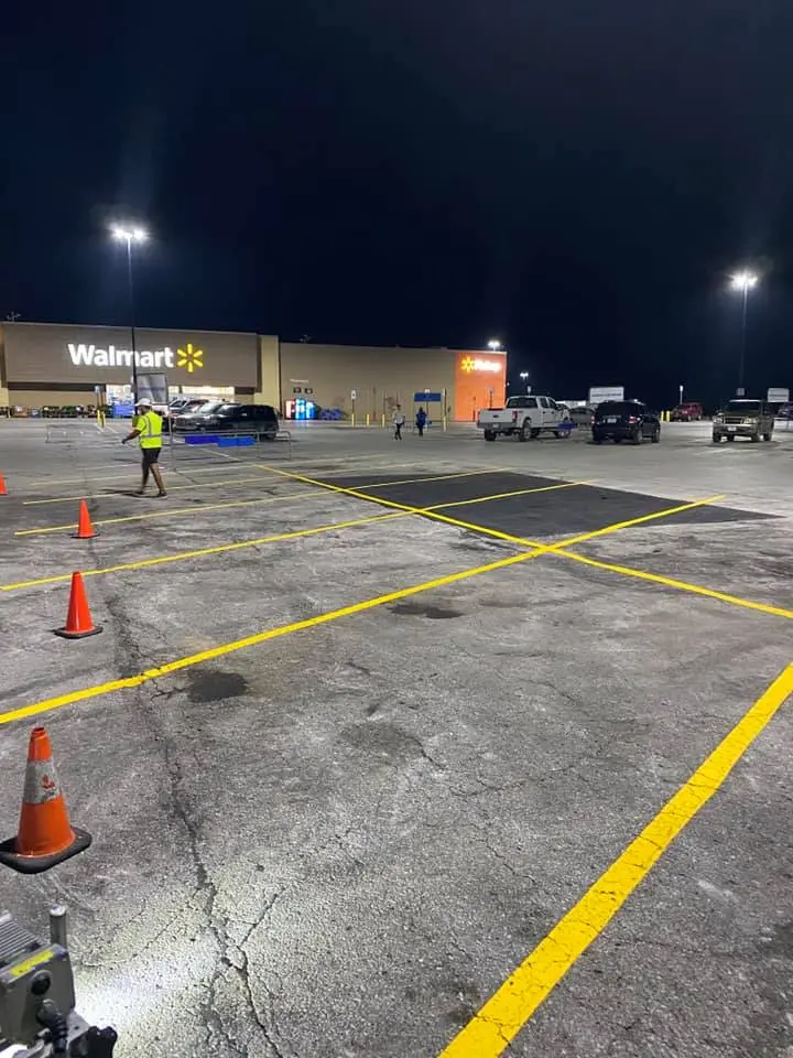 Pothole Repair on a commercial lot in Independence, MO
