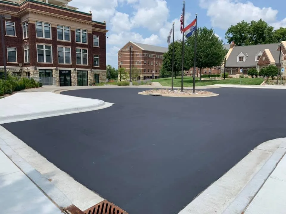 Commercial curbs and gutters at a Kansas City municipal campus